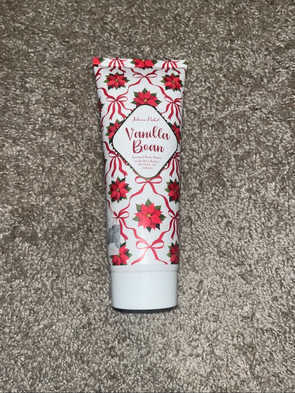Vanilla Bean Scented Body Butter - Holiday Poinsettia Packaging